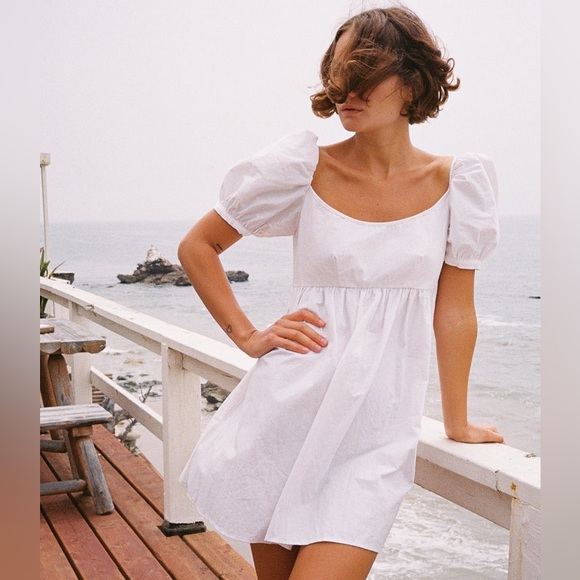 Ciao Lucia Delfina Dress Washed‎ White Cotton size large - Picture 1 of 8